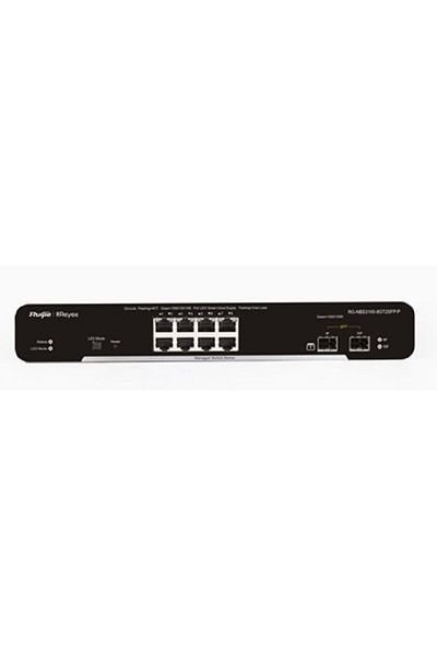 RUIJIE REYEE RG-NBS3100-8GT2SFP-P, 10-Port Gigabit Layer 2 Cloud Managed PoE Switch