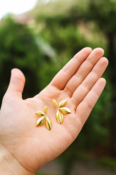 The Collection Tarnish Free Steel 4 Leaf Flower Earrings