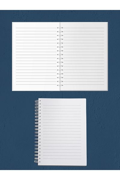 Ez&Tu Stıcker Natural Kraft Spiral Notebook |   60 Sheets / 120 Pages Lined