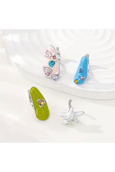 Accessories Hei Pink Blue Green White Quadruple Daily Use Sparkling Women's Earrings