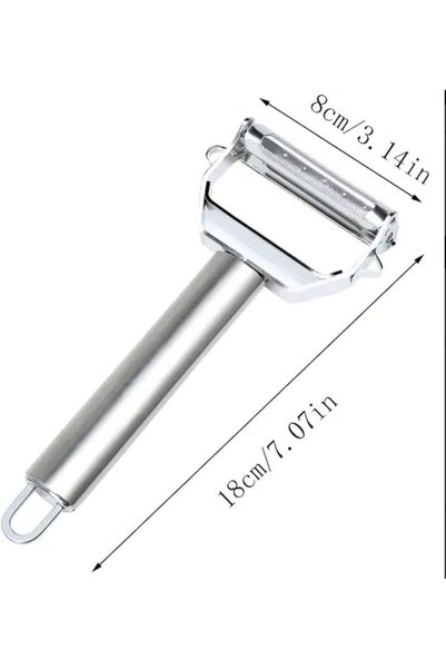 TARIK HOME Professional Julienne Slicer - Stainless Steel Dual Blade Turbo Vegetable Fruit Peeler