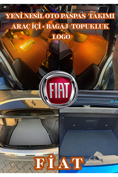 FlexMatt Fiat Egea Hatcback (2017+) Yeni Nesil Eva Akıllı Oto Paspas Seti / K...