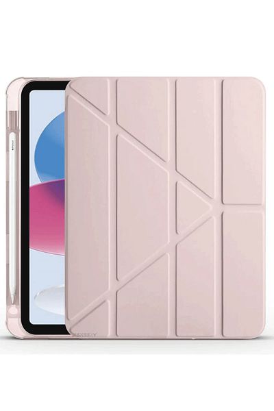 NewFace iPad 2022 10.9 (10Th Generation) Case Mars Tablet Case with Pen Holder - Rose Gold Gelal