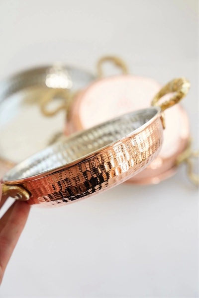 Ahinur Mutfak Copper Pan (1 Pc) Egg, Frying Pan, Omelette, Menemen Pan