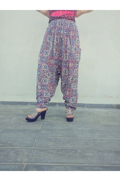 hoaryage Viscose Pressed Fabric Floral Patterned Pocketed Shalwar 100% Cotton, Size 34-48