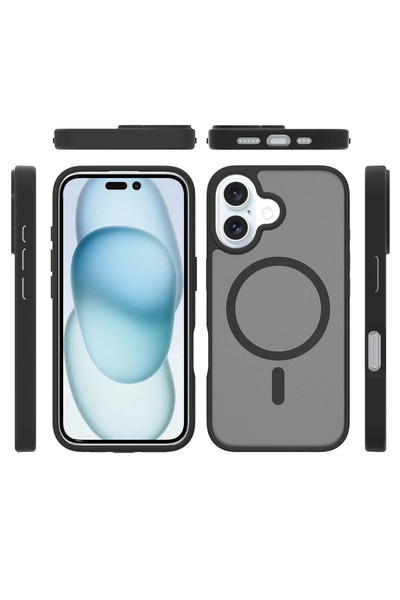 Joko غطاء SEPETIM لهاتف آيفون 16 بلس بتقنية ماج سيف - أسود