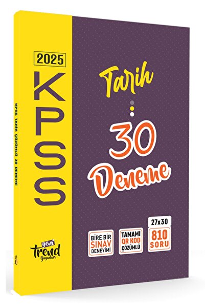 2026 Kpss Lisanss-Ön Lisans-Ortaöğretim Tarih 30 Lu Çözümlü Deneme