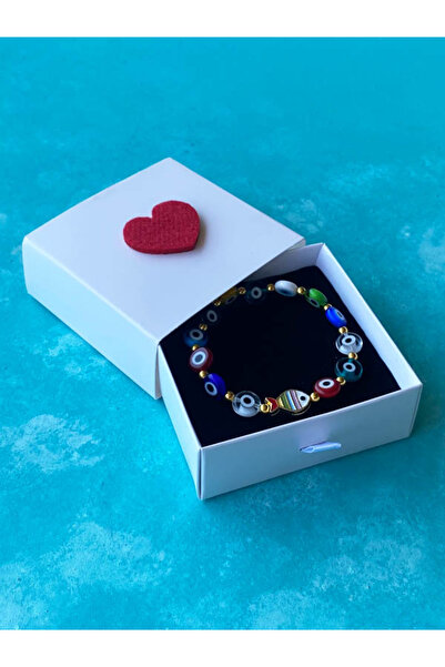 Hepsi Enteresan سوار السمكة المطرز بالخرز من العين والهيماتيت، هدية عيد الحب،...