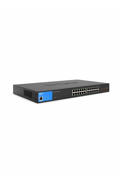 Linksys Switch Lgs328mpc 24pt Poe+ Gbit Adm 4sfp+ Black