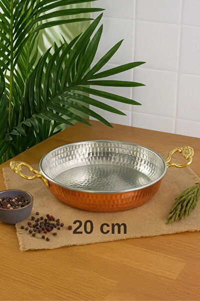 Ahinur Mutfak Bakır Sahan Tava (1 ADET) Yumurta, Kuymak, Omlet, Menemen Sahanı