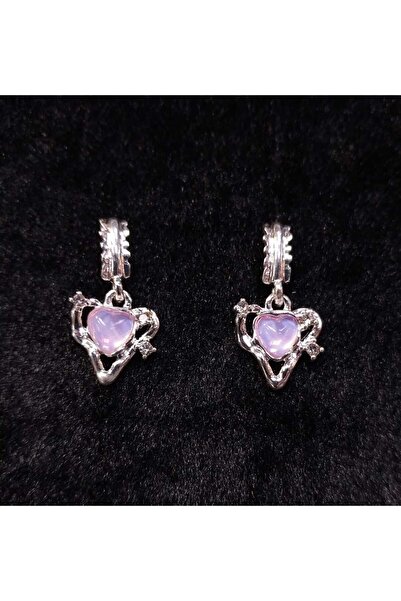 DÜKKAN DESİGN Purple Heart Earrings
