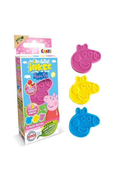 CRAZE - Bombe de baie Inkee 3 buc asortate in forma de Peppa Pig
