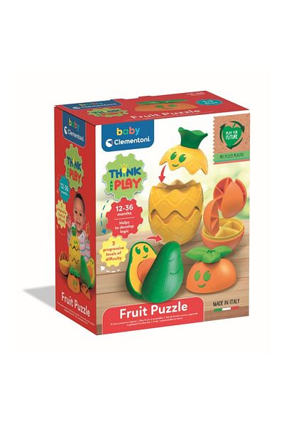 CLEMENTONI - Joc educativ de logica fructe colorate din plastic reciclat