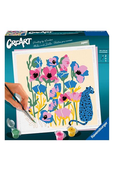 RAVENSBURGER - Create Painting By Numbers For Adults Colorful Poppies