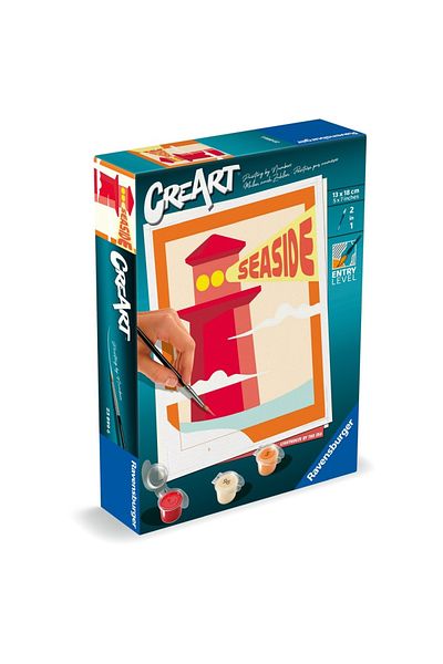 RAVENSBURGER - Create Painting By Numbers For Kids Lighthouse On The Beach