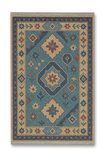 Rugs Modern Halı سجادة موسو الزرقاء ذات الطابع التقليدي ذات النمط العتيق المن...