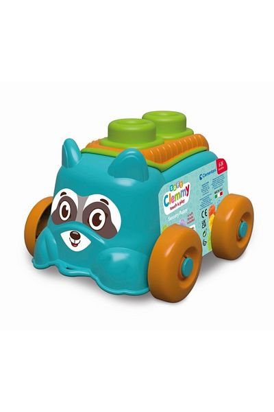 CLEMENTONI - Educational toy Soft Clemmy blue puppy with soft cubes