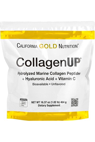California Gold Nutrition Marine Collagen, Hyaluronic Acid, and Vitamin C Collagen Powder From