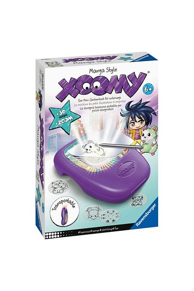 RAVENSBURGER - Set De Desenat Xoomy Aparat Portabil Cu Lampa Si 30 De Sabloane Stil Manga