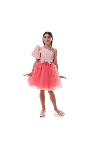 SUZIE Elegant coral dress for girls, age