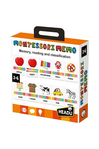 Headu - Joc Montessori Memoreaza Citeste Clasifica 3-6 Ani