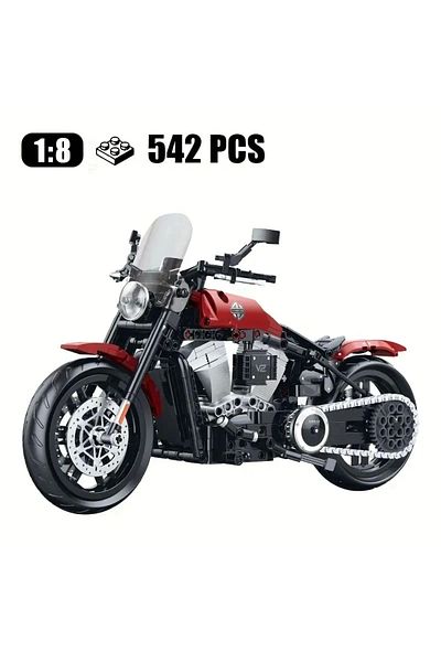 BUILDING BLOCK Technical Motorcycle Building Set 542 Pieces 1:8 Scale 8+ Years Model Kit Gift Building Block Toy Set