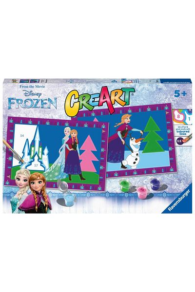 RAVENSBURGER - Creart Paint By Numbers For Kids 2 Disney Frozen Stencils