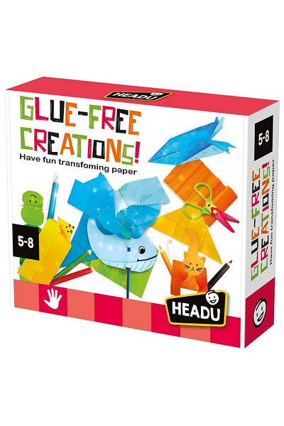 Headu - Glue-Free Craft Set With 6 Different Types of Paper 5-8 Years