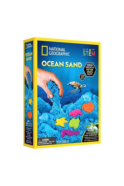 NATIONAL GEOGRAPHIC - Set Educativ Nisip Kinetic Ce Ajuta La Dezvoltarea Abilitatilor Motorii Fine