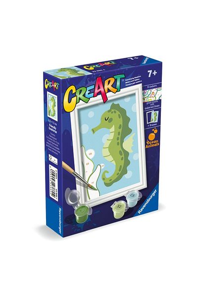RAVENSBURGER - Create Paint By Numbers For Kids Friendly Seahorse