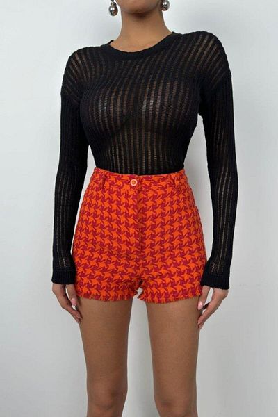 modamtn    Houndstooth Tweed Shorts