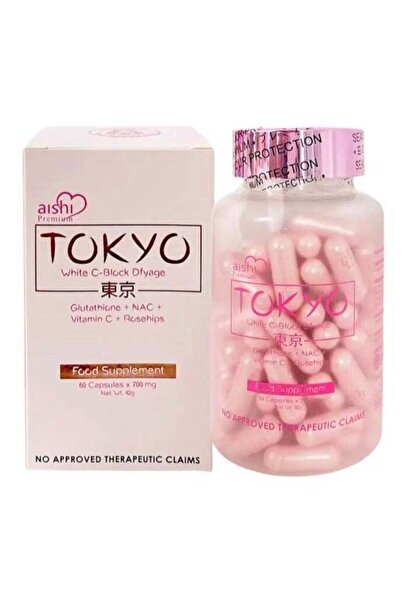 aishe أيشي بريميوم طوكيو وايت سي بلوك ديفياج (جلوتاثيون ياباني ممتاز ٤٢٠٠٠ ملغ)