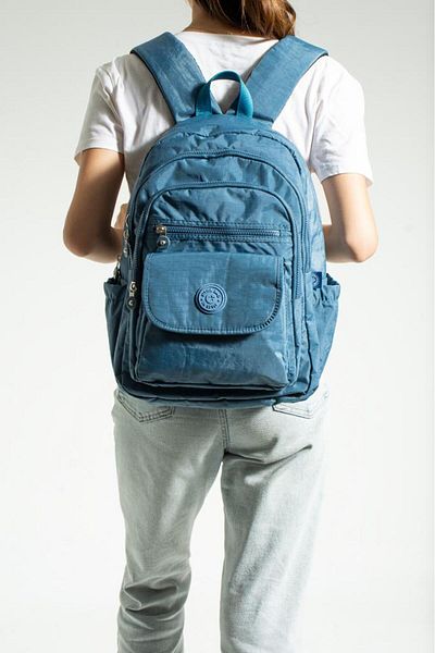 Baginn Unisex Σχολική τσάντα Αδιάβροχη Ελαφρύ ύφασμα κλίνκερ καθημερινό σακίδιο πλάτης 40*30 cm με πολλές τσέπες