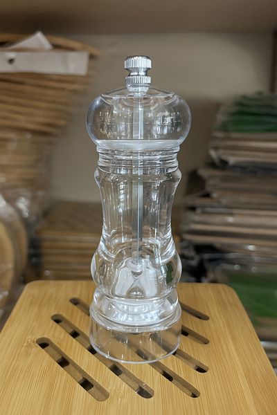 CEZVE HOME Acrylic Spice Grinder 15 cm 2 Pieces, Salt Pepper Mill Grinder