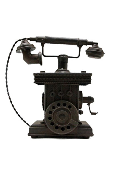 Vintage Dekoratif Antika Metal Telefon – Retro Tasarım