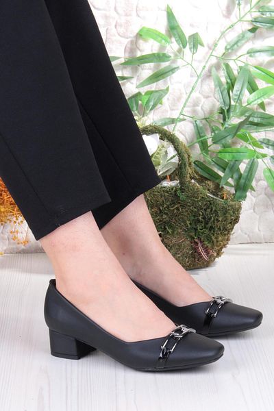 fort 16504 Erdem Buckle Detailed Low Heeled Women's Shoes