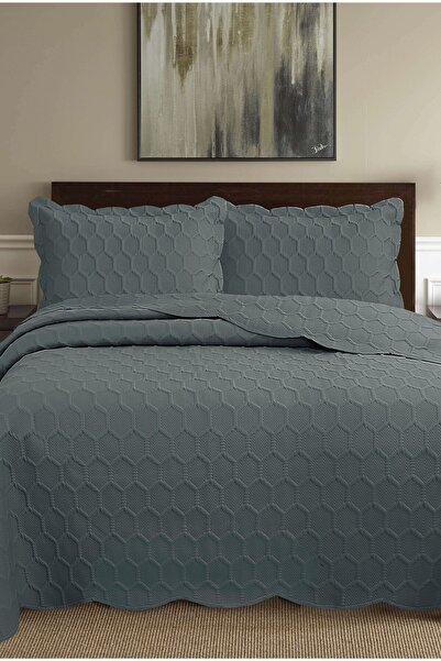 Bikaya Home Σετ κάλυμμα διπλού κρεβατιού Honey Comb 3D (3 τεμάχια) - 260x240 cm - με τσάντα PVC