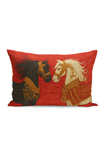 Bertille Home Classic Horse Series Double Sided Digital Printed Set of 3 Throw Pillow Covers (Horse)