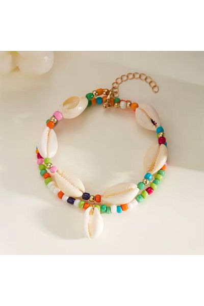 İPAR AKSESUAR Sea Shell 2-Piece Ankle Bracelet