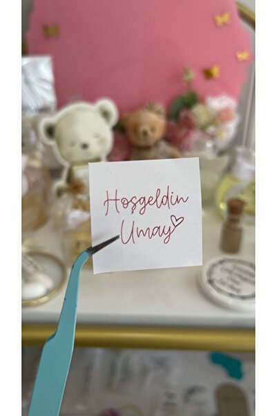 arl etiket tasarım dijital baskı merkezi Yenidoğan Pembe yazılı çikolata etik...