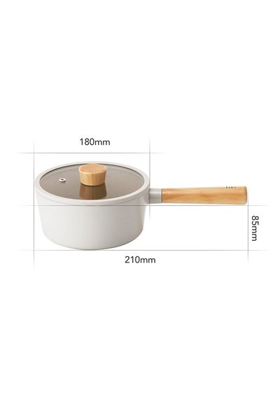 NEOFLAM Catrita pentru sosuri FIKA, 18 cm - 1.6 L, cu capac din sticla