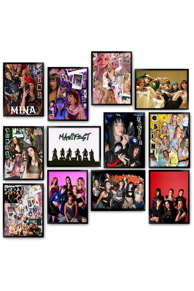 TABLOX Manifest Grup KTS Snap Zoktay Hilal Mina Esin Lidya Sueda Girl Big5 12li Dekoratif MDF Tablo Seti