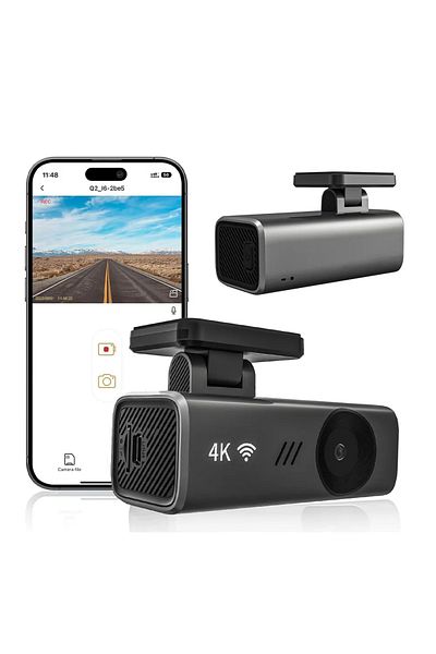 AYCB ™ 4K Ultra HD Dash Cam with Wi-Fi, 145° Wide Angle, Car Camera, High Quality Recording, Night Vi