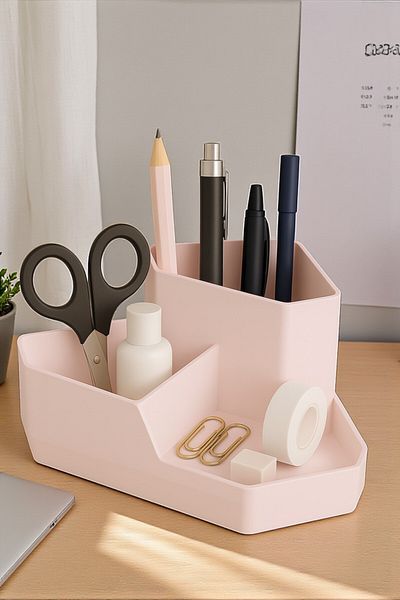 DOVİHOME Young Desktop Pen Organizer Organizer Pen Holder Powder Pink