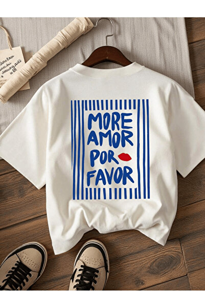 SILVERDESIGN تي شيرت كبير الحجم للجنسين - تي شيرت أساسي مطبوع بأكمام قصيرة وق...