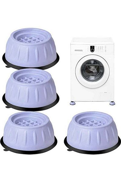 Generic Washing Machine Feet, 4Pcs Washer And Dryer Pads, Anti-Vibration Rubber Foot Pads Grey