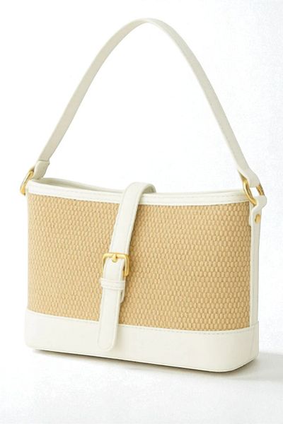FHD BAGS Women's New Season Strap Gold and Leather Detailed Hand and Shoulder Bag with Internal Compartments