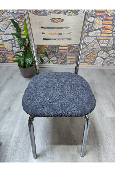 COVER TEKSTİL Demır Sandalye Kılıfı Örtüsü Oturma Yerı Jakar Kumaş