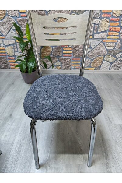 COVER TEKSTİL Demır Sandalye Kılıfı Örtüsü Oturma Yerı Jakar Kumaş