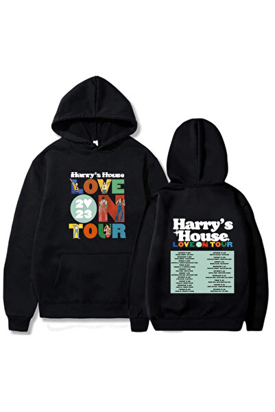 Tarzsokak Crna unisex majica sa kapuljačom Harrys House Love on Tour, vintage...